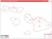 Kahului Wailuku Lahaina Metro Area Wall Map